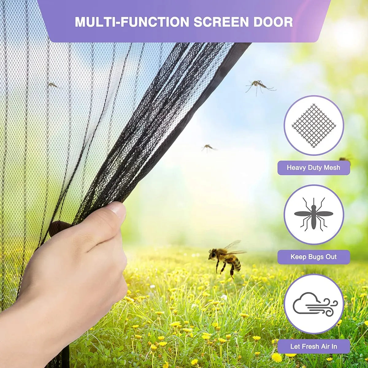 GlowOasis Anti-Mosquito Door Curtain  (Buy 1 Get 1 Free!!)